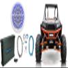 Rockville MS10LW Bundle: 10-in 2400 Watt White Marine Free Air Subwoofer with LED, DBM12 2000 Watt 2 Ohm Marine Mono Amplifier, RMWK4 4 AWG Waterproof Amp Kit for RZR/ATV/UTV/Cart, 3-Items view 1