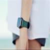 iwatch Leather Apple Watch band, for 38 40 42 44 mm iwatch band, boho Green Monstera Palm leaves, Custom made to Order view 2