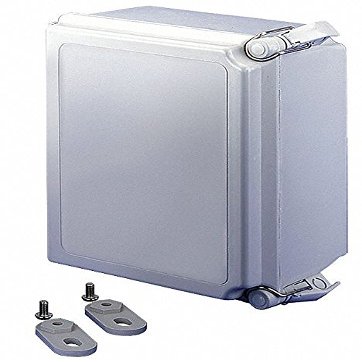 Hoffman 6"H x 6"W x 4"D Non-Metallic Enclosure, Stainless Steel, Knockouts: No, Quick Release Latch Closure