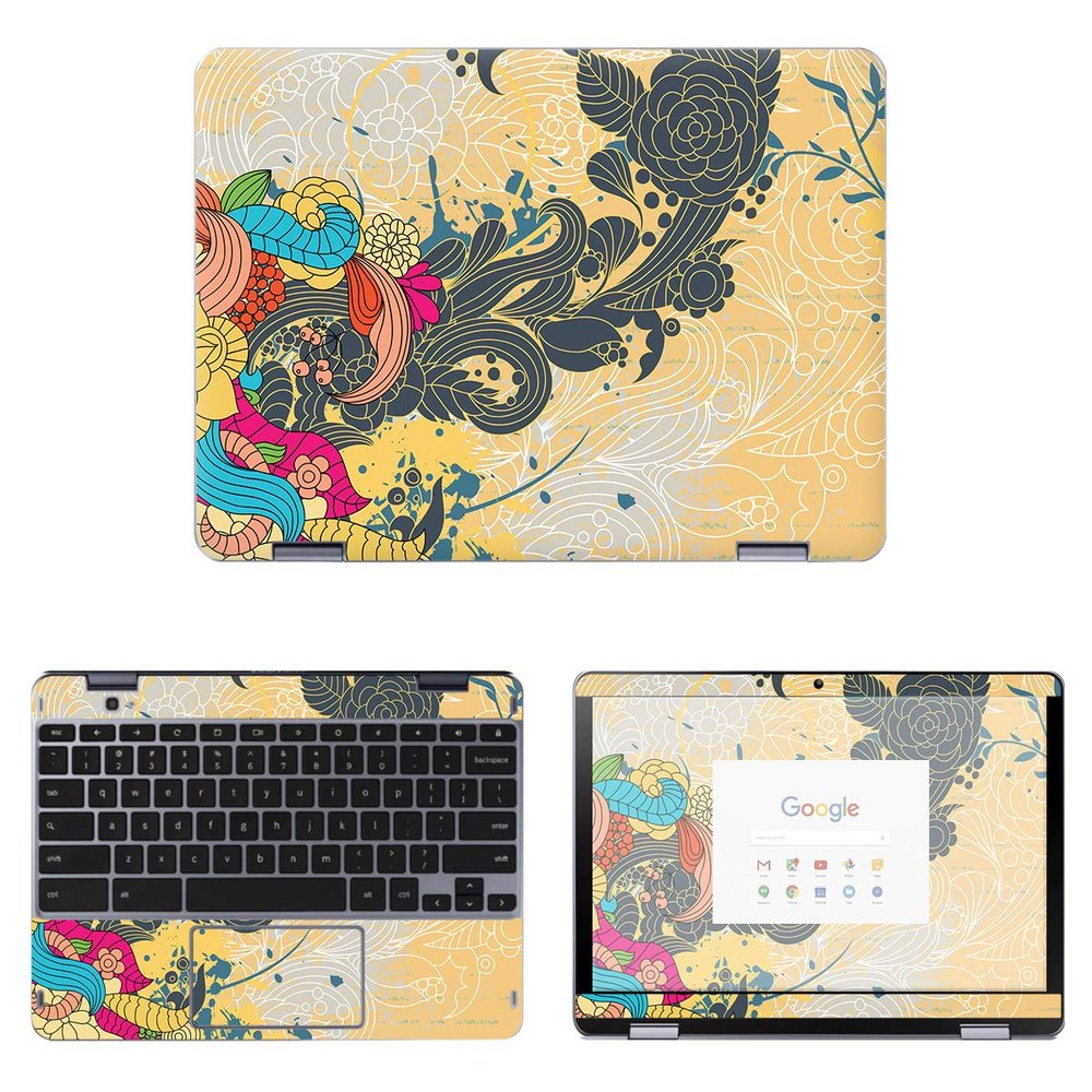 Decalrus - Protective Decal Skin Sticker for Samsung Chromebook Plus XE521 XE521QAB XE525QBB (12.2" Screen) case Cover wrap SAchrmbk12_XE521-154