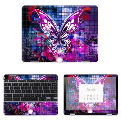 Decalrus - Protective Decal Butterfly Skin Sticker for Samsung Chromebook Plus XE521 XE521QAB XE525QBB (12.2" Screen) case Cover wrap SAchrmbk12_XE521-122