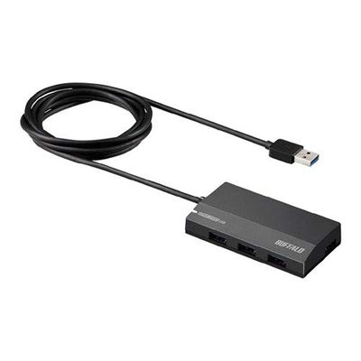 Buffalo USB3.0 Standard 4-Port Self Power Hub (Black) BSH4A120U3BK