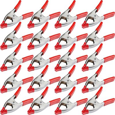 yan 20 pcs. 2" Inch Spring Metal Clamps Wholesale Bulk - Red