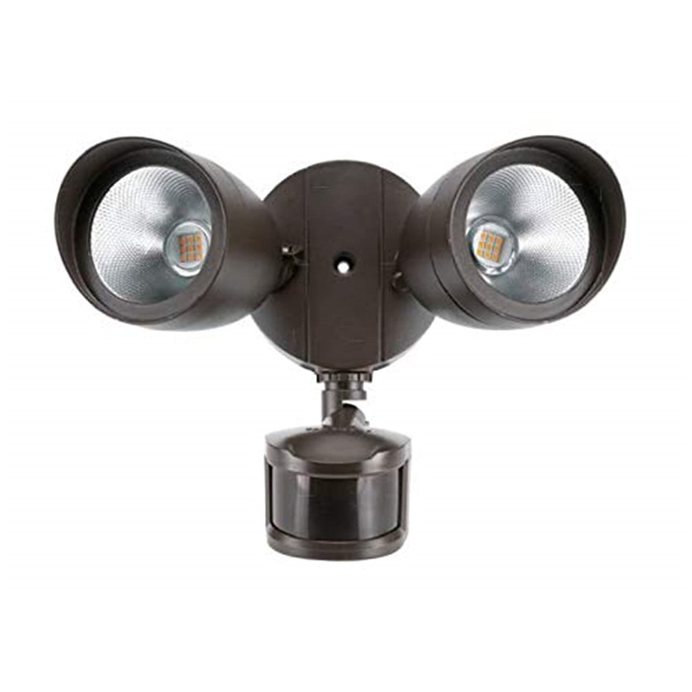 ELEGANT Elitco Lighting Aegis 20W 5000K LED Aluminum Framed Security Light in Brown