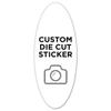 100 Oval Custom Die Cut Stickers 2" x 5" for Laptops, Windows, Cell Phones, Cars. Upload Your own Image, Logo, or Design view 1