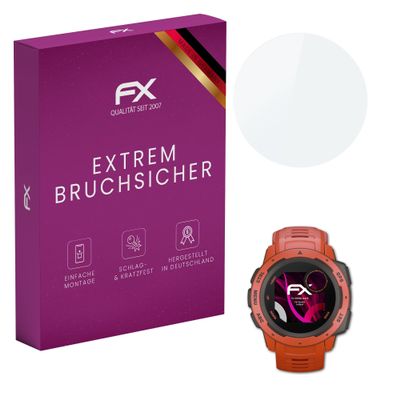 atFoliX Plastic Glass Protective Film compatible with Garmin Instinct, 9H Hybrid-Glass FX Screen Protector