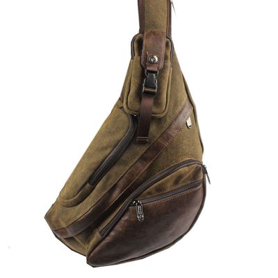 Hebetag Canvas Sling Bag Backpack Crossbody Shoulder Chest Pack for Men Women Travel Outdoor Business Laptop Cycling Hunting Hiking Camping Rucksack Daypack Day Pack Pouch