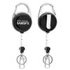 SAMSFX Tape Measure Retractor Fly Fishing Zinger Retractors Carabiner Style Clip on Back Tether Tools Badge Holder (2PCS in Pack) view 1