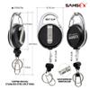 SAMSFX Tape Measure Retractor Fly Fishing Zinger Retractors Carabiner Style Clip on Back Tether Tools Badge Holder (2PCS in Pack) view 2
