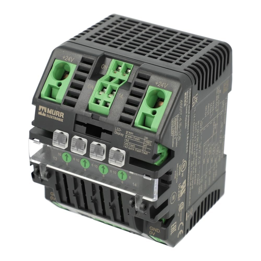 9000-41034-0401000 | MURR MICO Electronic Circuit Protection, 4 Channels in: 24 V DC Out: 24 V DC / 4-6-8-10 A