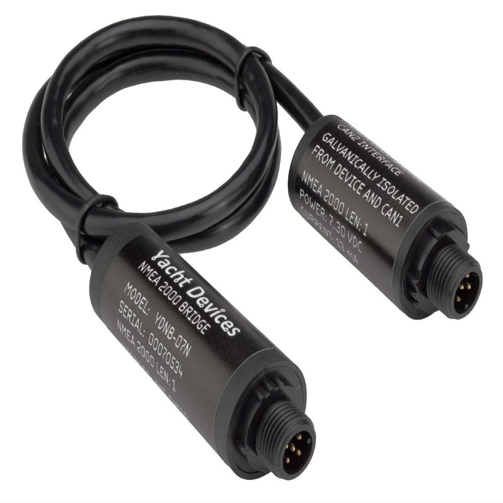 Yacht Devices Boat NMEA 2000 Bridge (YDNB-07) for Yacht and Boat Network (2 x NMEA 2000 Micro Male Connectors)