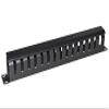 LINK Metal Cable Rail Panel for Cage Cabinets, Rack 19 Inch, 483 x 42 x 70 mm, Black view 2