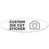 10 Oval Custom Die Cut Stickers 7" x 2" for Laptops, Windows, Cell Phones, Cars. Upload Your own Image, Logo, or Design view 1