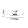 10 Oval Custom Die Cut Stickers 7" x 2" for Laptops, Windows, Cell Phones, Cars. Upload Your own Image, Logo, or Design view 2