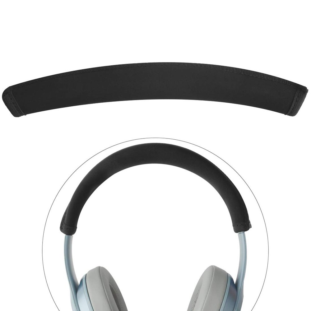 Linkidea Headband Protector Compatible with Beats Solo 4/ Solo 3/ Solo 2 Wireless On-Ear Headphones Replacement Headband Cover, Easy DIY Installation (Black)
