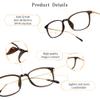 LifeArt Blue Light Blocking Customized Glasses, Anti Eyestrain, Computer Reading Glasses, Gaming Glasses, TV Glasses for Women Men, Anti Glare (Red, No Magnification) view 2