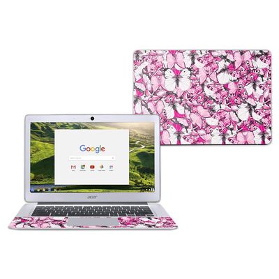 MightySkins Skin Compatible with Acer Chromebook 14" CB3-431 - Butterflies | Protective, Durable, and Unique Vinyl Decal wrap Cover | Easy to Apply, Remove, and Change Styles | Made in The USA