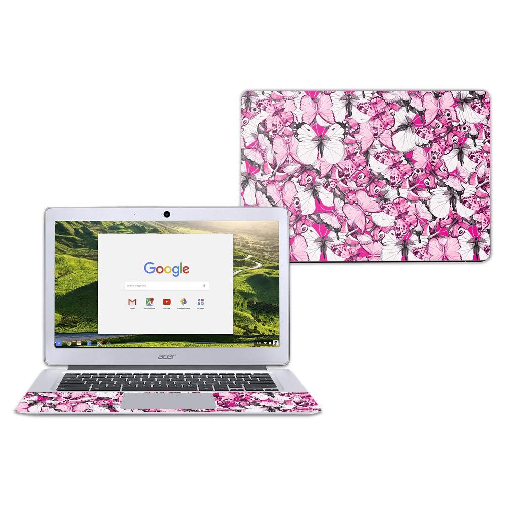 MightySkins Skin Compatible with Acer Chromebook 14" CB3-431 - Butterflies | Protective, Durable, and Unique Vinyl Decal wrap Cover | Easy to Apply, Remove, and Change Styles | Made in The USA