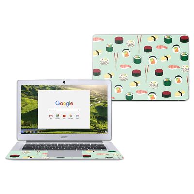 MightySkins Skin Compatible with Acer Chromebook 14" CB3-431 - Sushi | Protective, Durable, and Unique Vinyl Decal wrap Cover | Easy to Apply, Remove, and Change Styles | Made in The USA