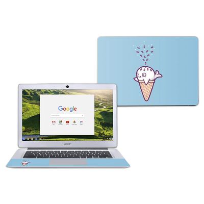MightySkins Skin Compatible with Acer Chromebook 14" CB3-431 - Whale Ice Cream | Protective, Durable, and Unique Vinyl Decal wrap Cover | Easy to Apply, Remove, and Change Styles | Made in The USA