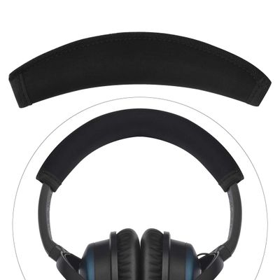 Linkidea Headband Protector Compatible with Bose QuietComfort QC45/ QC35/ QC25/ QC15 Headphones, Replacement Headband Cover, Flex Fabric Head Pad Easy DIY Installation (Black)