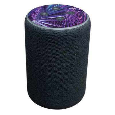 MightySkins Skin Compatible with Amazon Echo Plus (2nd Gen) - Neon Palms | Protective, Durable, and Unique Vinyl Decal wrap Cover | Easy to Apply, Remove, and Change Styles | Made in The USA