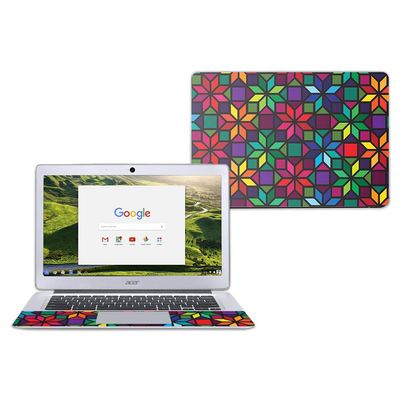 MightySkins Skin Compatible with Acer Chromebook 14" CB3-431 - Stained Glass Window | Protective, Durable, and Unique Vinyl Decal wrap Cover | Easy to Apply, Remove | Made in The USA
