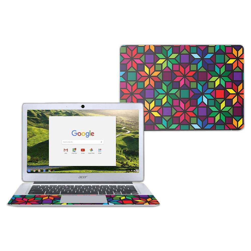 MightySkins Skin Compatible with Acer Chromebook 14" CB3-431 - Stained Glass Window | Protective, Durable, and Unique Vinyl Decal wrap Cover | Easy to Apply, Remove | Made in The USA