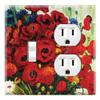 Graphics Wallplates - Daisies and Poppies by Van Gogh - Toggle Outlet Combo Wall Plate Cover view 1