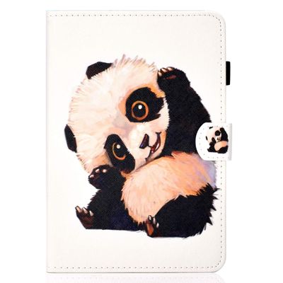 Dteck for Kindle Paperwhite 4/3/2/1 Case 6" (10th/7th/6th/5th Generation), PU Leather Protective Folio Case with Built-in Card Slots, Slim Lightweight Cute Cartoon Thin E-Reader Cover, Lovely Panda