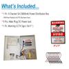 Evertech 9 Channel 12V DC 5A Power Supply Distributor Box w/ 9X DC Plug and CCTV Sign view 2