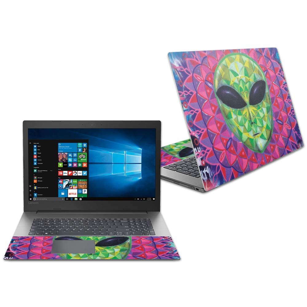MightySkins Skin Compatible with Lenovo Ideapad 330 17" (2018) - Geometric Alien | Protective, Durable, and Unique Vinyl Decal wrap Cover | Easy to Apply, Remove, and Change Styles | Made in The USA