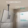 WALI TV Ceiling Mount Adjustable Bracket Fits Most LED, LCD, OLED and Plasma Flat Screen Display 23 to 43 Inch, up to 110 Lbs, Mounting Holes 200x200mm (CM2343), Black view 3