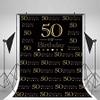 Leyiyi 6.5x10ft VIP 50th Birthday Backdrop Happy 50 B Day Banner Luxury Diamond Party Background Vintage Black Board Seamless Spoted Gentleman Stag Party Elegent Lady Portrait Vinyl Prop Studio Booth view 2