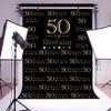 Leyiyi 6.5x10ft VIP 50th Birthday Backdrop Happy 50 B Day Banner Luxury Diamond Party Background Vintage Black Board Seamless Spoted Gentleman Stag Party Elegent Lady Portrait Vinyl Prop Studio Booth view 3