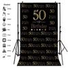 Leyiyi 6.5x10ft VIP 50th Birthday Backdrop Happy 50 B Day Banner Luxury Diamond Party Background Vintage Black Board Seamless Spoted Gentleman Stag Party Elegent Lady Portrait Vinyl Prop Studio Booth view 4