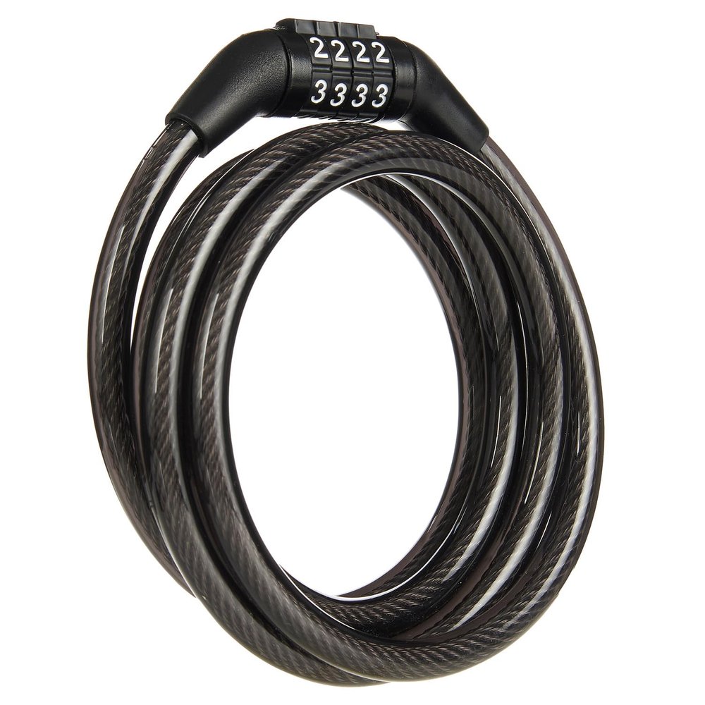 BRINKS 5 Ft Bike Lock Cable with Preset Combination, Vinyl Covered Bike Lock Combination Cable for Outdoor Use
