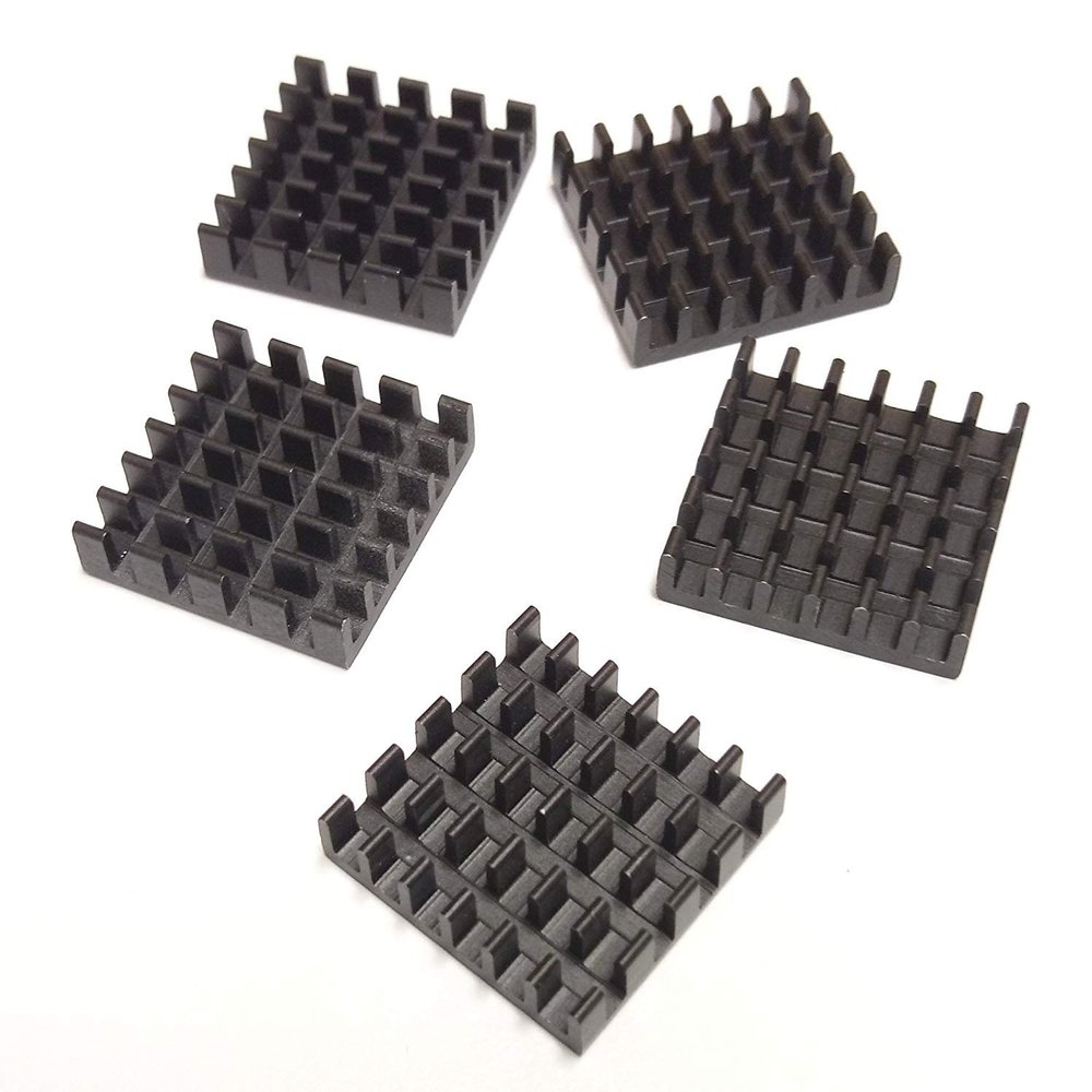 Easycargo 10pcs 19mm Heatsink Kit + pre Applied 3M 8810 Thermal Conductive Adhesive Tape, Cooler heatsink for Cooling GPU Raspberry Pi 4 PS5 SSD M.2 NVMe 2280 GPU IC Chips VRAM VGA RAM 19mmx19mmx5mm