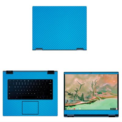 Decalrus - Protective Decal for Lenovo Yoga ChromeBook C630 (15.6" Screen) Laptop LITE Blue Carbon Fiber Skin case Cover wrap CFlenovoYOGAchrmbk_C360LiteBlue