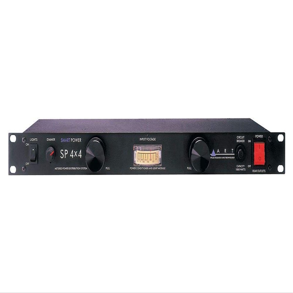 ART SP 4x4 Rackmount 8 Outlet Power Conditioner and Surge Protector - with Linear Voltmeter and Dual Lights