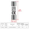 Heschen RT18-32 (RO15) Cylindrical Ceramic Fuse 10x38mm, 6A 500V AC, 100kA gG Class - Fast Acting Replacement for Industrial Control Panels (10 Pack) view 2