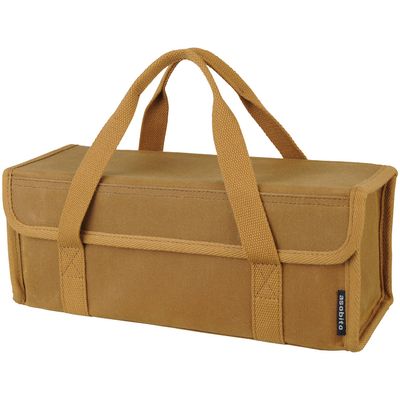 asobito Tool Box, Small Size, Camel, Storage Case, Storage Bag, Waterproof, 100% Natural Materials, Cotton Canvas Case, Authentic Orientation, Peg, Seasoning, Coffee Set, Camping, Outdoors, Kitchen, ab-010cm