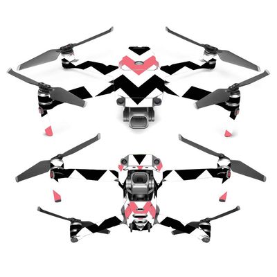 MightySkins Skin Compatible with DJI Mavic 2 Pro or Zoom - Black Pink Chevron | Protective, Durable, and Unique Vinyl Decal wrap Cover | Easy to Apply, Remove, and Change Styles | Made in The USA