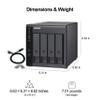 QNAP TR-004 4 Bay USB Type-C Direct Attached Storage (DAS) with hardware RAID (Diskless) view 3