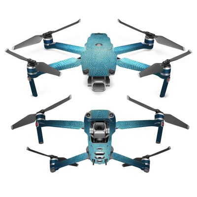 MightySkins Skin Compatible with DJI Mavic 2 Pro or Zoom - Blue Swirls | Protective, Durable, and Unique Vinyl Decal wrap Cover | Easy to Apply, Remove, and Change Styles | Made in The USA