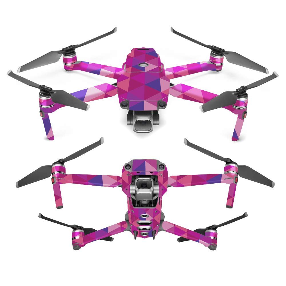 MightySkins Skin Compatible with DJI Mavic 2 Pro or Zoom - Pink Kaleidoscope | Protective, Durable, and Unique Vinyl Decal wrap Cover | Easy to Apply, Remove, and Change Styles | Made in The USA