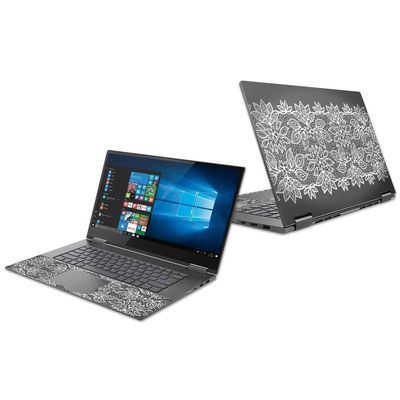 Mightyskins Skin Compatible with Lenovo Yoga 730 15" (2018) - Floral Lace | Protective, Durable, and Unique Vinyl Decal Wrap Cover | Easy to Apply, Remove, and Change Styles | Made in The USA