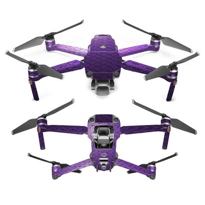 MightySkins Skin Compatible with DJI Mavic 2 Pro or Zoom - Purple Diamond Plate | Protective, Durable, and Unique Vinyl Decal wrap Cover | Easy to Apply, Remove, and Change Styles | Made in The USA