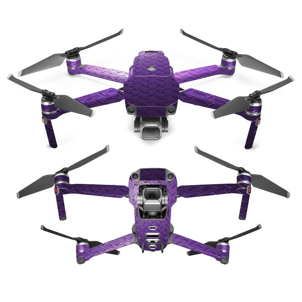 MightySkins Skin Compatible with DJI Mavic 2 Pro or Zoom - Purple Diamond Plate | Protective, Durable, and Unique Vinyl Decal wrap Cover | Easy to Apply, Remove, and Change Styles | Made in The USA