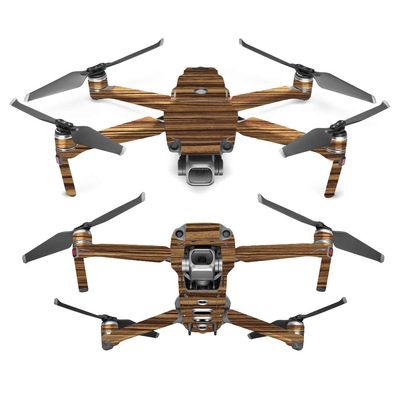 MightySkins Skin Compatible with DJI Mavic 2 Pro or Zoom - Dark Zebra Wood | Protective, Durable, and Unique Vinyl Decal wrap Cover | Easy to Apply, Remove, and Change Styles | Made in The USA